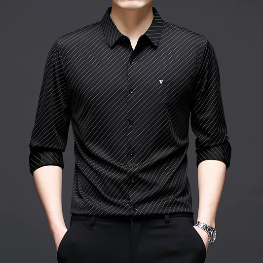 Aether Crest Pinstripe Shirt